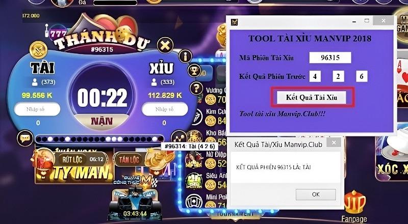 Phần mềm tính xác suất xóc đĩa Manvip