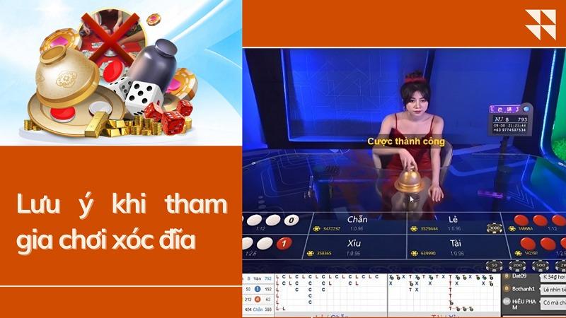Lưu ý khi tham gia cược xóc đĩa